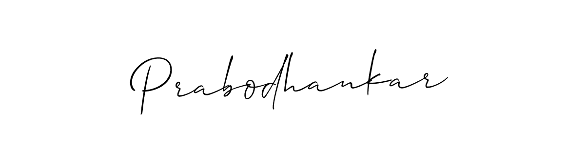 Also we have Prabodhankar name is the best signature style. Create professional handwritten signature collection using Allison_Script autograph style. Prabodhankar signature style 2 images and pictures png