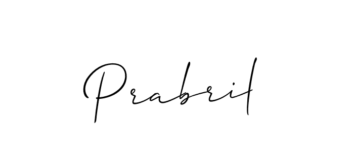 How to Draw Prabril signature style? Allison_Script is a latest design signature styles for name Prabril. Prabril signature style 2 images and pictures png