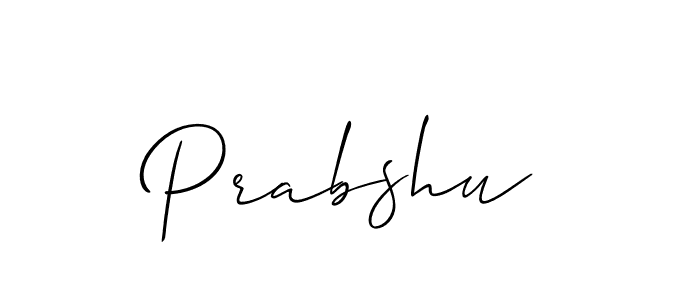 How to make Prabshu signature? Allison_Script is a professional autograph style. Create handwritten signature for Prabshu name. Prabshu signature style 2 images and pictures png