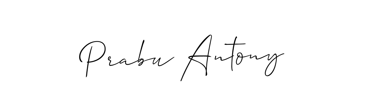 Use a signature maker to create a handwritten signature online. With this signature software, you can design (Allison_Script) your own signature for name Prabu Antony. Prabu Antony signature style 2 images and pictures png