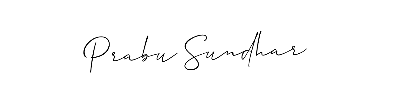 How to make Prabu Sundhar signature? Allison_Script is a professional autograph style. Create handwritten signature for Prabu Sundhar name. Prabu Sundhar signature style 2 images and pictures png