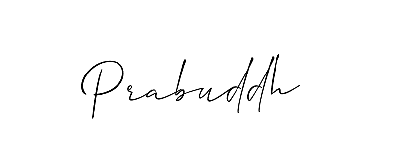 Prabuddh stylish signature style. Best Handwritten Sign (Allison_Script) for my name. Handwritten Signature Collection Ideas for my name Prabuddh. Prabuddh signature style 2 images and pictures png