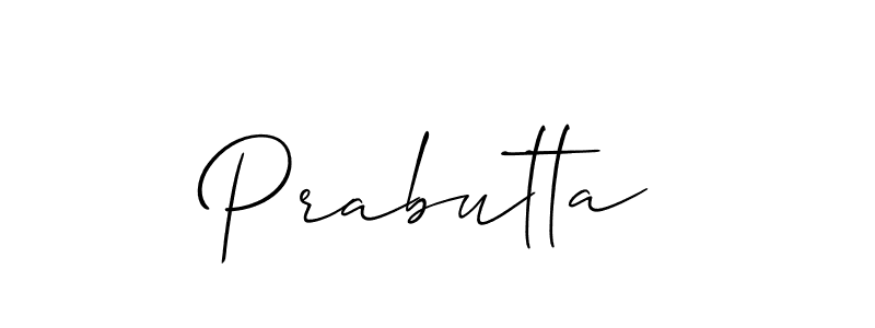 Make a beautiful signature design for name Prabutta. With this signature (Allison_Script) style, you can create a handwritten signature for free. Prabutta signature style 2 images and pictures png