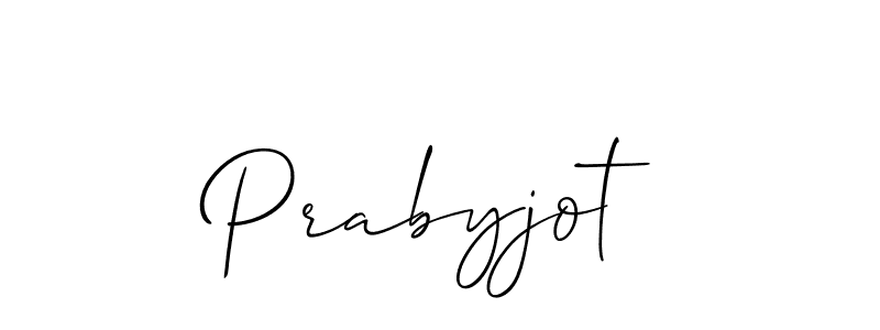 You can use this online signature creator to create a handwritten signature for the name Prabyjot. This is the best online autograph maker. Prabyjot signature style 2 images and pictures png