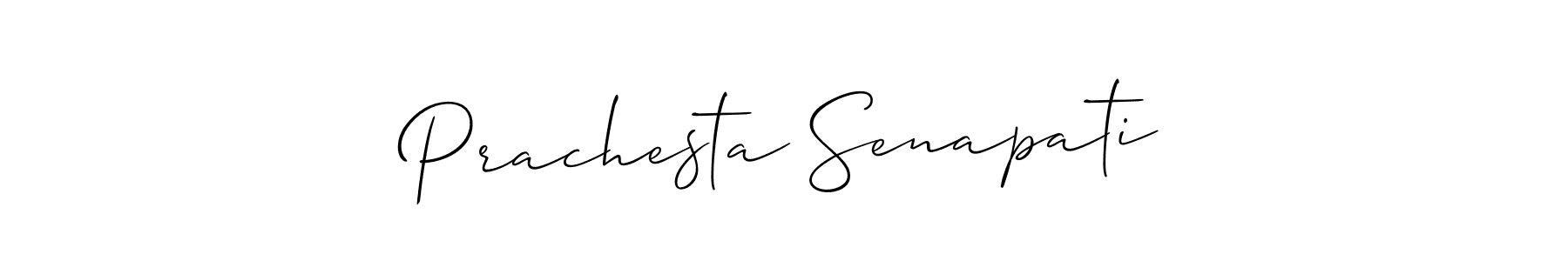 It looks lik you need a new signature style for name Prachesta Senapati. Design unique handwritten (Allison_Script) signature with our free signature maker in just a few clicks. Prachesta Senapati signature style 2 images and pictures png