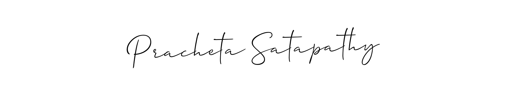 How to make Pracheta Satapathy signature? Allison_Script is a professional autograph style. Create handwritten signature for Pracheta Satapathy name. Pracheta Satapathy signature style 2 images and pictures png