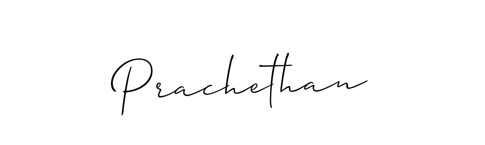Make a beautiful signature design for name Prachethan. With this signature (Allison_Script) style, you can create a handwritten signature for free. Prachethan signature style 2 images and pictures png