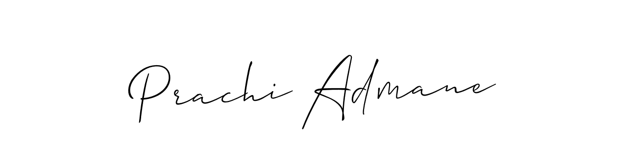 Also we have Prachi Admane name is the best signature style. Create professional handwritten signature collection using Allison_Script autograph style. Prachi Admane signature style 2 images and pictures png