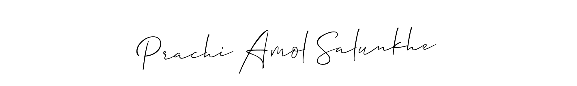 Make a beautiful signature design for name Prachi Amol Salunkhe. Use this online signature maker to create a handwritten signature for free. Prachi Amol Salunkhe signature style 2 images and pictures png