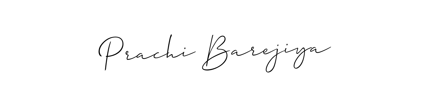 Also You can easily find your signature by using the search form. We will create Prachi Barejiya name handwritten signature images for you free of cost using Allison_Script sign style. Prachi Barejiya signature style 2 images and pictures png