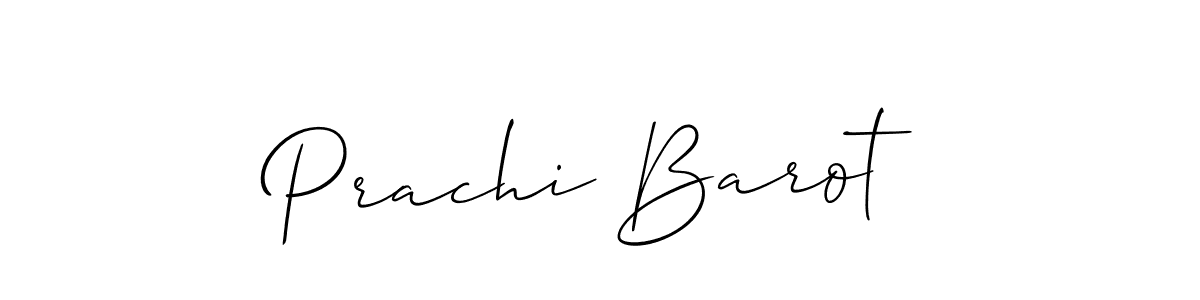 Create a beautiful signature design for name Prachi Barot. With this signature (Allison_Script) fonts, you can make a handwritten signature for free. Prachi Barot signature style 2 images and pictures png
