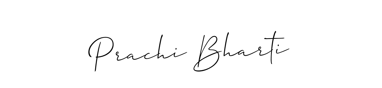 It looks lik you need a new signature style for name Prachi Bharti. Design unique handwritten (Allison_Script) signature with our free signature maker in just a few clicks. Prachi Bharti signature style 2 images and pictures png