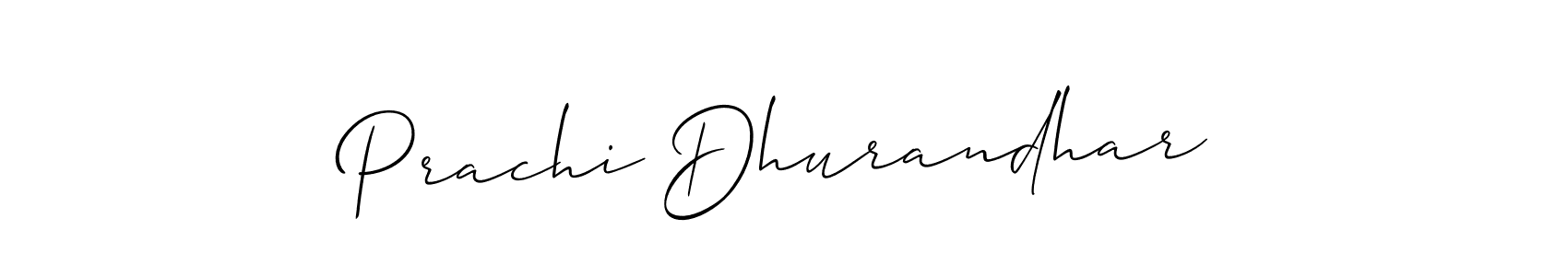 Prachi Dhurandhar stylish signature style. Best Handwritten Sign (Allison_Script) for my name. Handwritten Signature Collection Ideas for my name Prachi Dhurandhar. Prachi Dhurandhar signature style 2 images and pictures png