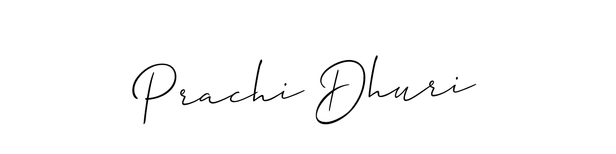 Also we have Prachi Dhuri name is the best signature style. Create professional handwritten signature collection using Allison_Script autograph style. Prachi Dhuri signature style 2 images and pictures png