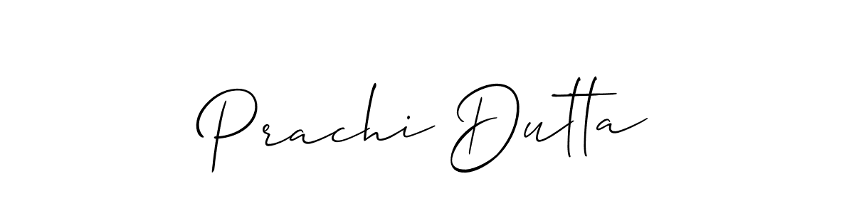 You should practise on your own different ways (Allison_Script) to write your name (Prachi Dutta) in signature. don't let someone else do it for you. Prachi Dutta signature style 2 images and pictures png