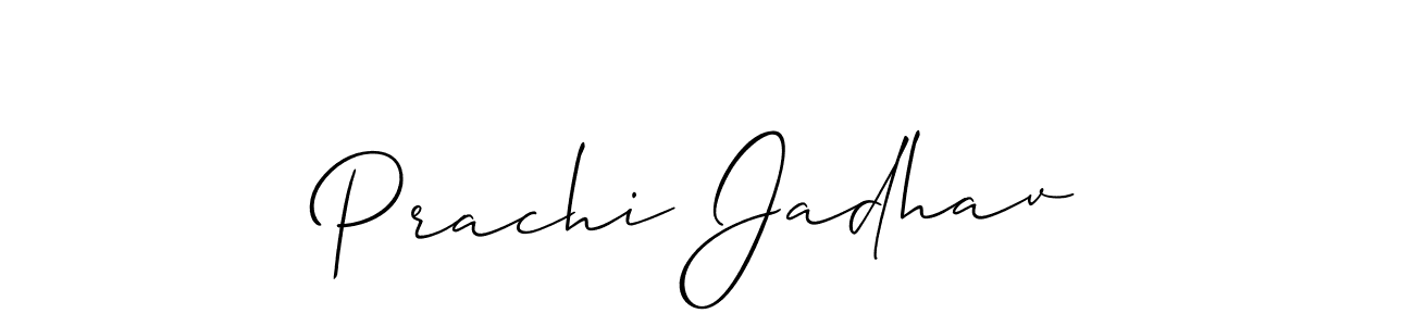 Similarly Allison_Script is the best handwritten signature design. Signature creator online .You can use it as an online autograph creator for name Prachi Jadhav. Prachi Jadhav signature style 2 images and pictures png