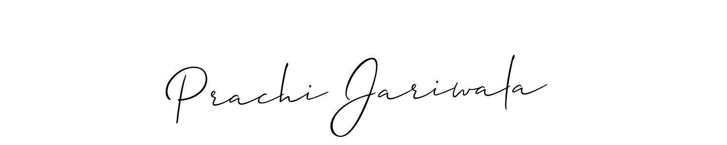 Prachi Jariwala stylish signature style. Best Handwritten Sign (Allison_Script) for my name. Handwritten Signature Collection Ideas for my name Prachi Jariwala. Prachi Jariwala signature style 2 images and pictures png