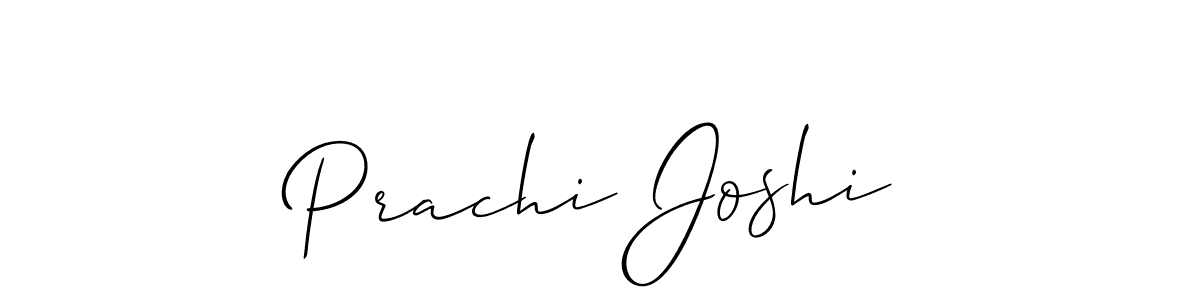 Create a beautiful signature design for name Prachi Joshi. With this signature (Allison_Script) fonts, you can make a handwritten signature for free. Prachi Joshi signature style 2 images and pictures png