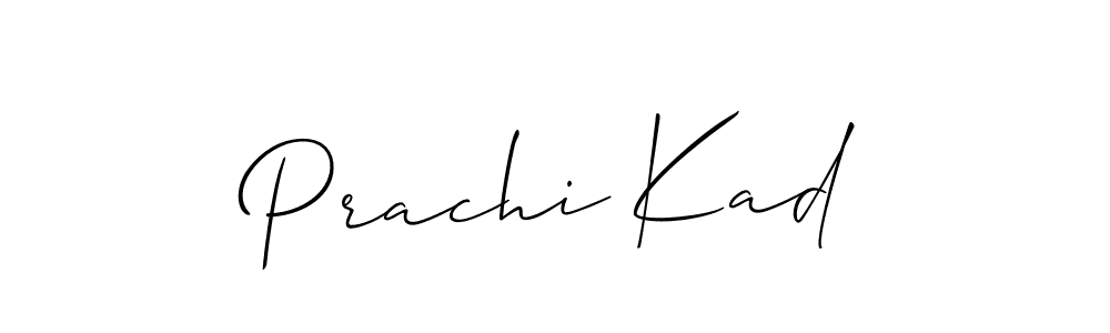 This is the best signature style for the Prachi Kad name. Also you like these signature font (Allison_Script). Mix name signature. Prachi Kad signature style 2 images and pictures png