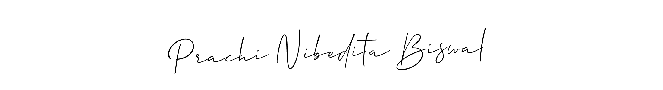 Make a beautiful signature design for name Prachi Nibedita Biswal. With this signature (Allison_Script) style, you can create a handwritten signature for free. Prachi Nibedita Biswal signature style 2 images and pictures png