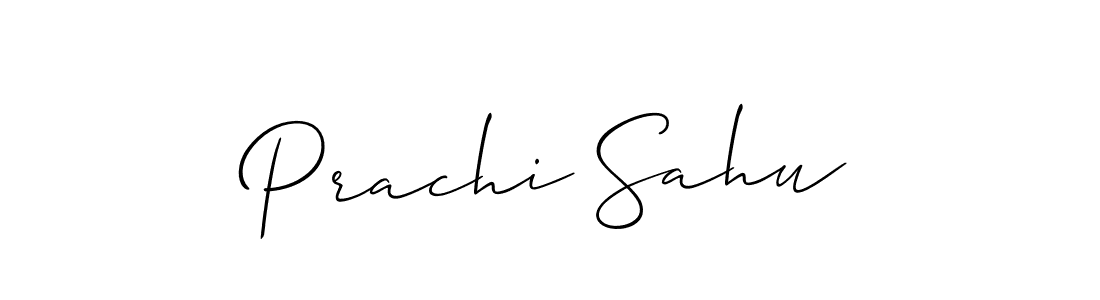Create a beautiful signature design for name Prachi Sahu. With this signature (Allison_Script) fonts, you can make a handwritten signature for free. Prachi Sahu signature style 2 images and pictures png