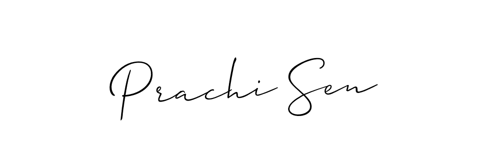 Use a signature maker to create a handwritten signature online. With this signature software, you can design (Allison_Script) your own signature for name Prachi Sen. Prachi Sen signature style 2 images and pictures png
