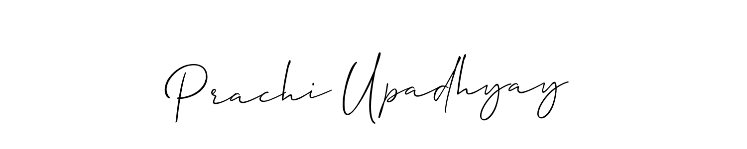 It looks lik you need a new signature style for name Prachi Upadhyay. Design unique handwritten (Allison_Script) signature with our free signature maker in just a few clicks. Prachi Upadhyay signature style 2 images and pictures png