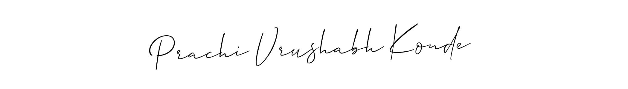 Create a beautiful signature design for name Prachi Vrushabh Konde. With this signature (Allison_Script) fonts, you can make a handwritten signature for free. Prachi Vrushabh Konde signature style 2 images and pictures png