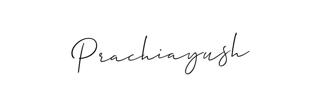 The best way (Allison_Script) to make a short signature is to pick only two or three words in your name. The name Prachiayush include a total of six letters. For converting this name. Prachiayush signature style 2 images and pictures png