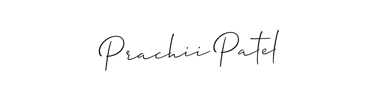 How to make Prachii Patel signature? Allison_Script is a professional autograph style. Create handwritten signature for Prachii Patel name. Prachii Patel signature style 2 images and pictures png