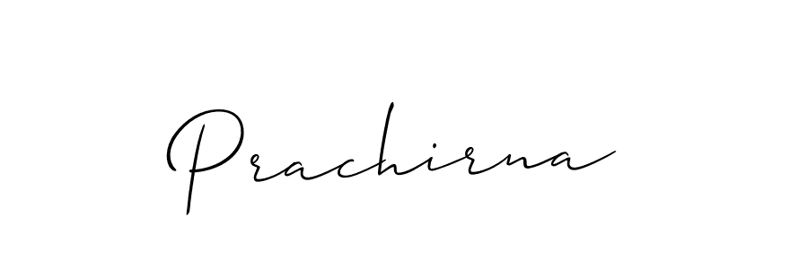 The best way (Allison_Script) to make a short signature is to pick only two or three words in your name. The name Prachirna include a total of six letters. For converting this name. Prachirna signature style 2 images and pictures png