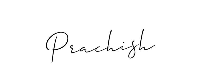 Use a signature maker to create a handwritten signature online. With this signature software, you can design (Allison_Script) your own signature for name Prachish. Prachish signature style 2 images and pictures png