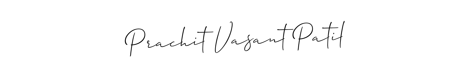 Create a beautiful signature design for name Prachit Vasant Patil. With this signature (Allison_Script) fonts, you can make a handwritten signature for free. Prachit Vasant Patil signature style 2 images and pictures png