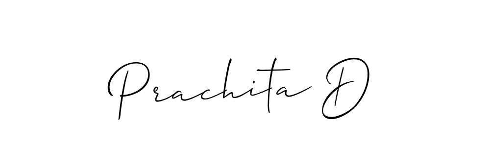 Also we have Prachita D name is the best signature style. Create professional handwritten signature collection using Allison_Script autograph style. Prachita D signature style 2 images and pictures png