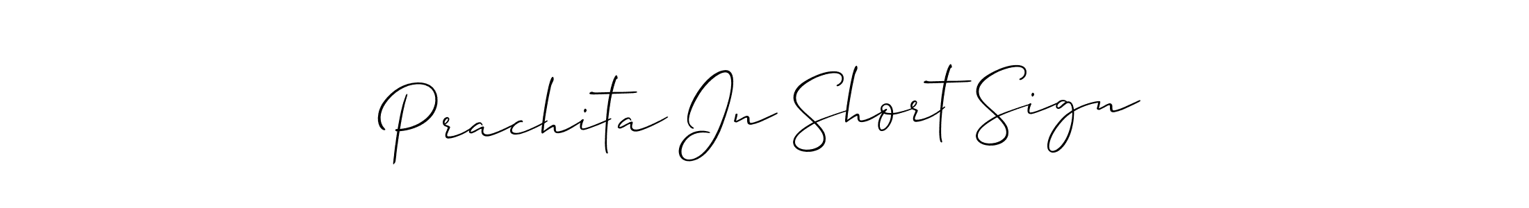 Also You can easily find your signature by using the search form. We will create Prachita In Short Sign name handwritten signature images for you free of cost using Allison_Script sign style. Prachita In Short Sign signature style 2 images and pictures png