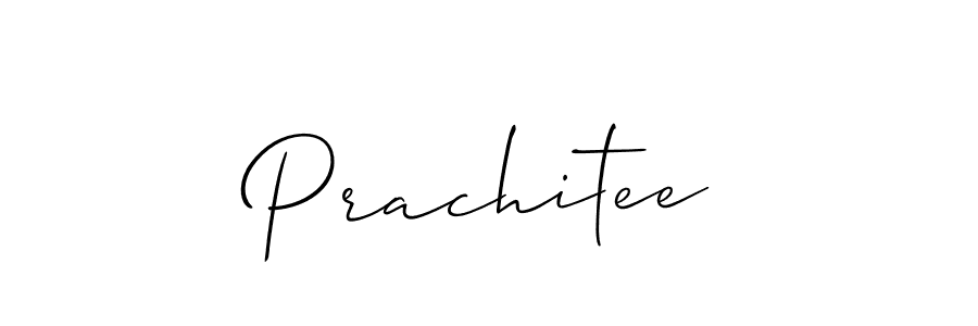 Use a signature maker to create a handwritten signature online. With this signature software, you can design (Allison_Script) your own signature for name Prachitee. Prachitee signature style 2 images and pictures png