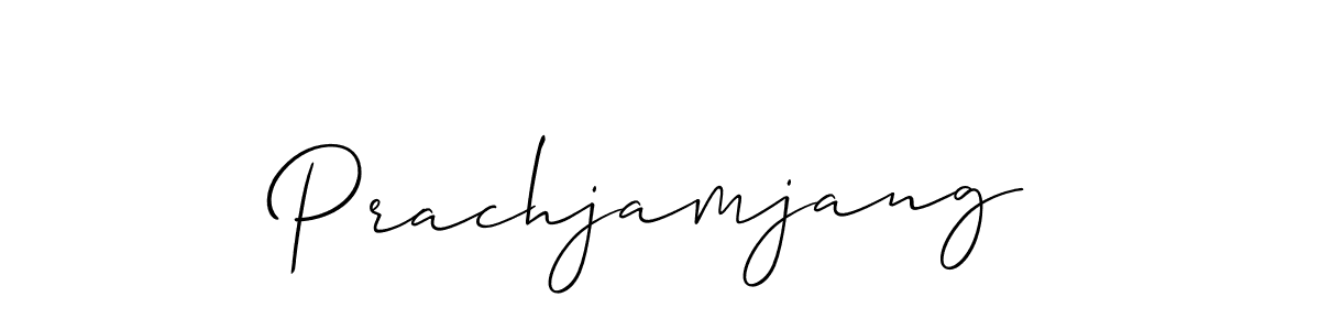 Design your own signature with our free online signature maker. With this signature software, you can create a handwritten (Allison_Script) signature for name Prachjamjang. Prachjamjang signature style 2 images and pictures png