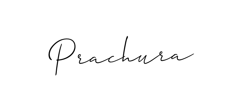 You can use this online signature creator to create a handwritten signature for the name Prachura. This is the best online autograph maker. Prachura signature style 2 images and pictures png
