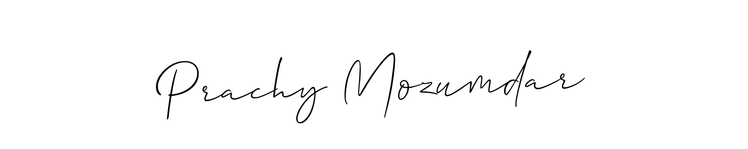 Allison_Script is a professional signature style that is perfect for those who want to add a touch of class to their signature. It is also a great choice for those who want to make their signature more unique. Get Prachy Mozumdar name to fancy signature for free. Prachy Mozumdar signature style 2 images and pictures png
