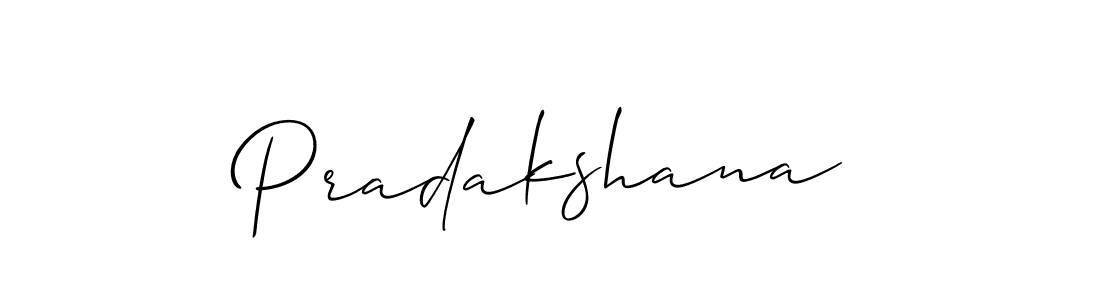 It looks lik you need a new signature style for name Pradakshana. Design unique handwritten (Allison_Script) signature with our free signature maker in just a few clicks. Pradakshana signature style 2 images and pictures png