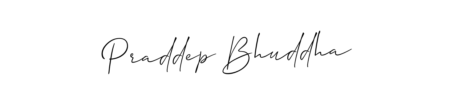 Make a beautiful signature design for name Praddep Bhuddha. With this signature (Allison_Script) style, you can create a handwritten signature for free. Praddep Bhuddha signature style 2 images and pictures png