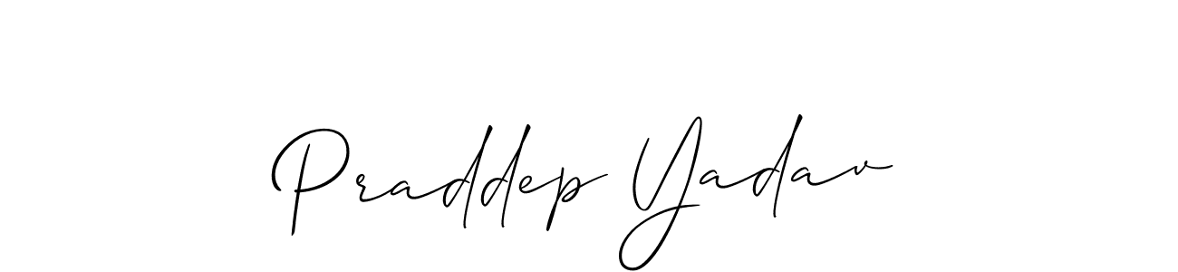 It looks lik you need a new signature style for name Praddep Yadav. Design unique handwritten (Allison_Script) signature with our free signature maker in just a few clicks. Praddep Yadav signature style 2 images and pictures png