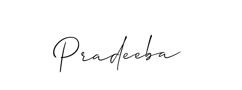 The best way (Allison_Script) to make a short signature is to pick only two or three words in your name. The name Pradeeba include a total of six letters. For converting this name. Pradeeba signature style 2 images and pictures png