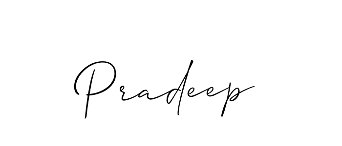 Also You can easily find your signature by using the search form. We will create Pradeep name handwritten signature images for you free of cost using Allison_Script sign style. Pradeep signature style 2 images and pictures png