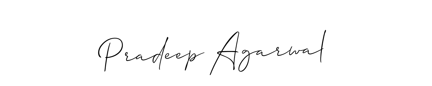 It looks lik you need a new signature style for name Pradeep Agarwal. Design unique handwritten (Allison_Script) signature with our free signature maker in just a few clicks. Pradeep Agarwal signature style 2 images and pictures png