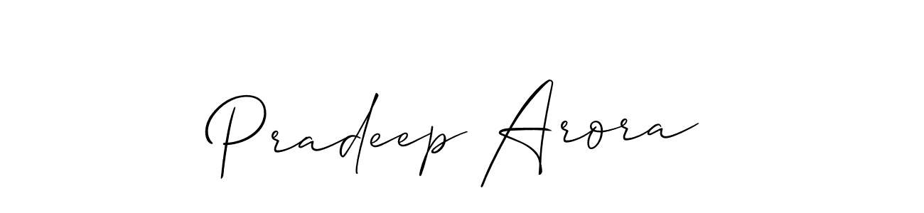 You should practise on your own different ways (Allison_Script) to write your name (Pradeep Arora) in signature. don't let someone else do it for you. Pradeep Arora signature style 2 images and pictures png
