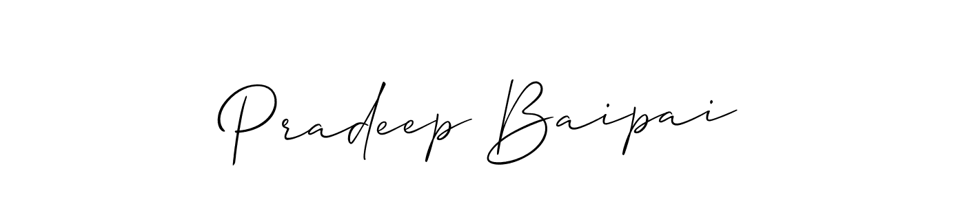 Design your own signature with our free online signature maker. With this signature software, you can create a handwritten (Allison_Script) signature for name Pradeep Baipai. Pradeep Baipai signature style 2 images and pictures png