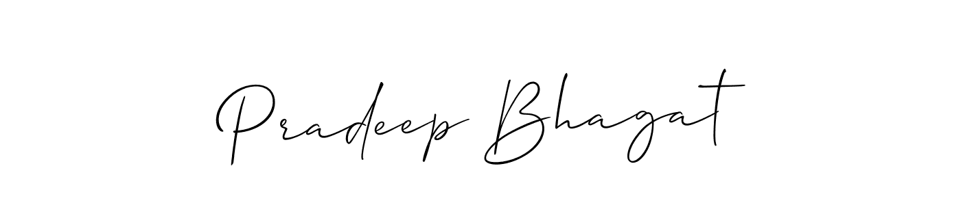Also we have Pradeep Bhagat name is the best signature style. Create professional handwritten signature collection using Allison_Script autograph style. Pradeep Bhagat signature style 2 images and pictures png