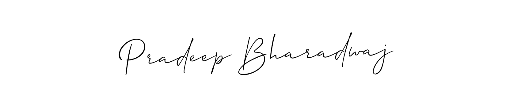 Also You can easily find your signature by using the search form. We will create Pradeep Bharadwaj name handwritten signature images for you free of cost using Allison_Script sign style. Pradeep Bharadwaj signature style 2 images and pictures png