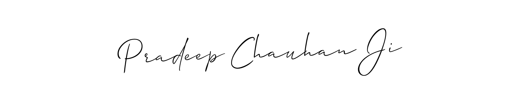 Allison_Script is a professional signature style that is perfect for those who want to add a touch of class to their signature. It is also a great choice for those who want to make their signature more unique. Get Pradeep Chauhan Ji name to fancy signature for free. Pradeep Chauhan Ji signature style 2 images and pictures png